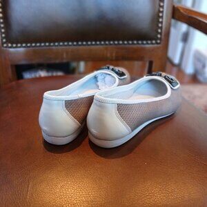 Low flats in a slipper design .